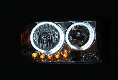 Anzo 1997-2004 Dodge Dakota Projector Headlights w/ Halo Black 1 pc