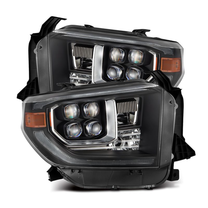 AlphaRex 14-21 Toyota Tundra MK II NOVA-Series LED Projector Headlights Black