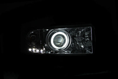 Anzo 1994-2001 Dodge Ram Projector Headlights w/ Halo Chrome