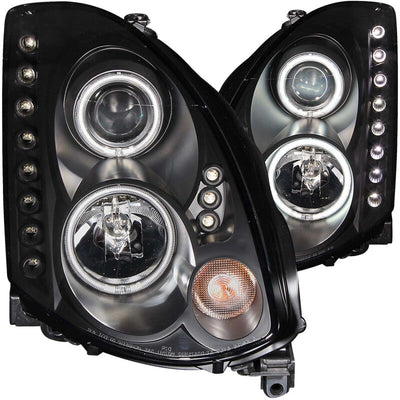 Anzo 2003-2007 Infiniti G35 Projector Headlights w/ Halo Black (CCFL) (HID