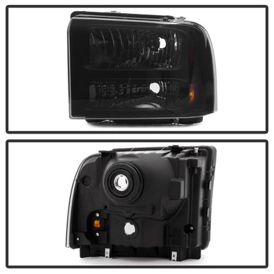 SPYDER Xtune Ford F250 F350 F450 Superduty Excursion 99-04 Headlights Black Smoked HD-JH-FF25099-HA-BSM 9033001