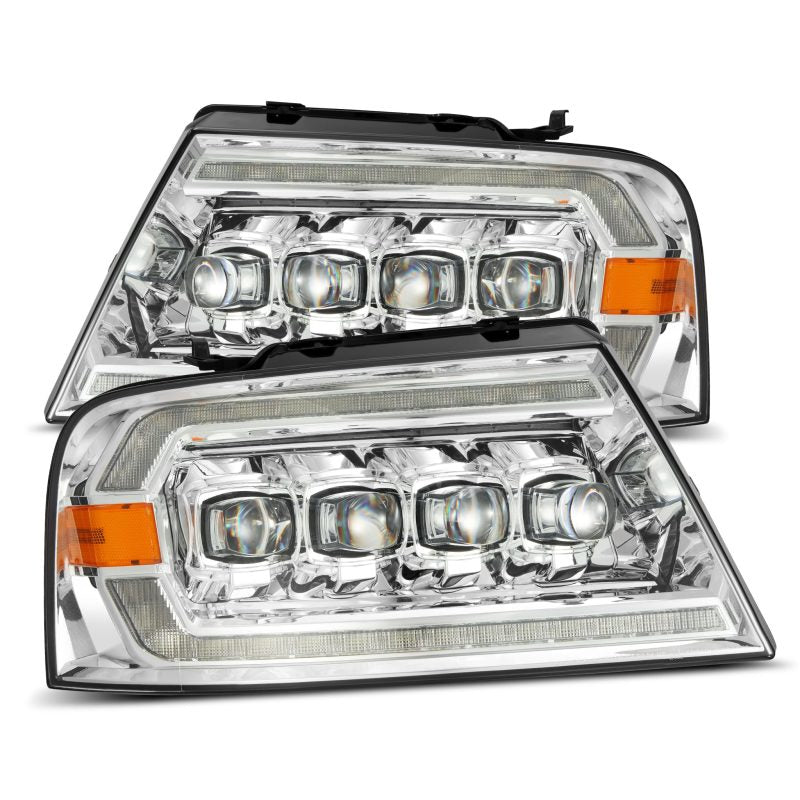 AlphaRex 04-08 Ford F150 / 06-08 Lincoln Mark LT NOVA-Series LED Projector Headlights Chrome
