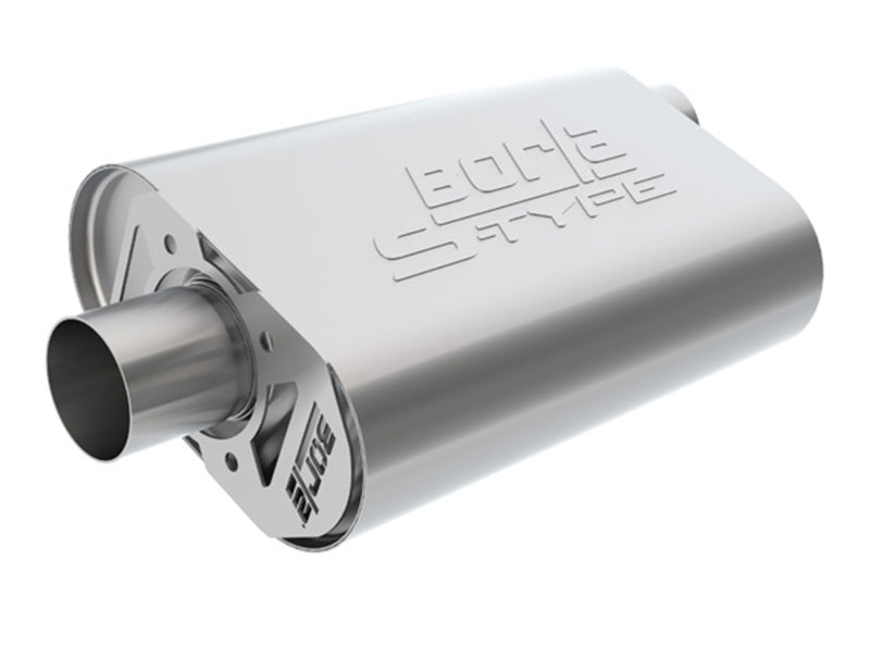 Borla 11-15 Chevy Camaro Stainless Steel Oval S-Type 2.5in Inlet/Outlet Crate Exhaust Muffler 400944