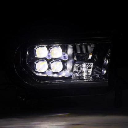 AlphaRex 07-13 Toyota Tundra/08-17 Toyota Sequoia MK II NOVA-Series LED Projector Headlights Alpha-Black (With Level Adjuster)