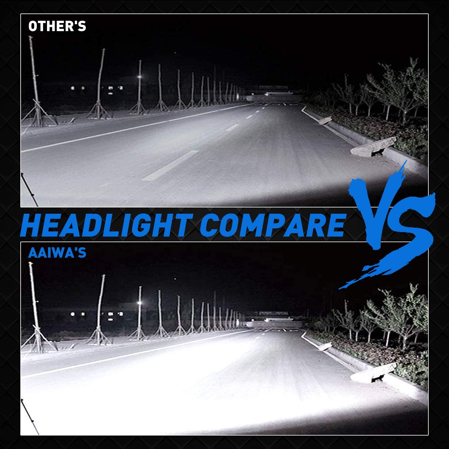 Aaiwa 7 Inch Round LED Headlight Daytime Running Light Dlr High Low Beam For Car Motorcycle With H4 H13 Adapter 2 Pack
