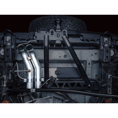 AWE Tuning 22-24 Ford Bronco Raptor 4WD Dual BashGuards Cat-Back SwitchPath Exhaust (No Tips)
