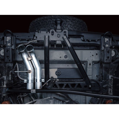 AWE Tuning 22-24 Ford Bronco Raptor 4WD Dual BashGuards Cat-Back SwitchPath Exhaust (No Tips)