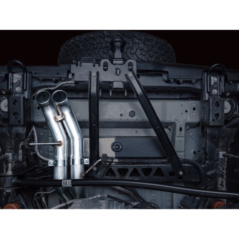 AWE Tuning 22-24 Ford Bronco Raptor 4WD Dual BashGuards Cat-Back SwitchPath Exhaust (No Tips)