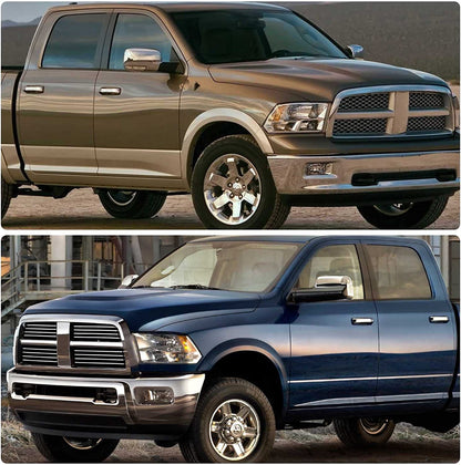 ADCARLIGHTS For 2009-2018 Dodge Ram Headlight Assembly Compatible with Ram 1500 / Ram 2500 3500 / 2010-2018 / Ram 2500 3500 / 2019-2021 Ram 1500 Classic, Chrome Housing Amber Reflector Replacement