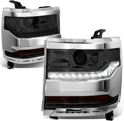 DNA Motoring HL-OH-034-CH-AM Headlight Assembly (Driver and Passenger Side)