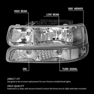 Clear headlight reflectors (99 - 02 Silverado 1500 00 - 06 chevy Tahoe)