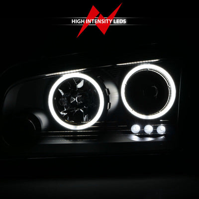 Anzo 2006-2010 Dodge Charger Projector Headlights w/ Halo Chrome (CCFL)
