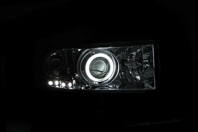 Anzo 1994-2001 Dodge Ram Projector Headlights w/ Halo Chrome