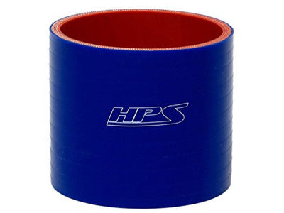 HPS 3" ID, 6" Length, Silicone Straight Coupler Hose, High Temp 4-ply Reinforced, 76mm ID, Blue