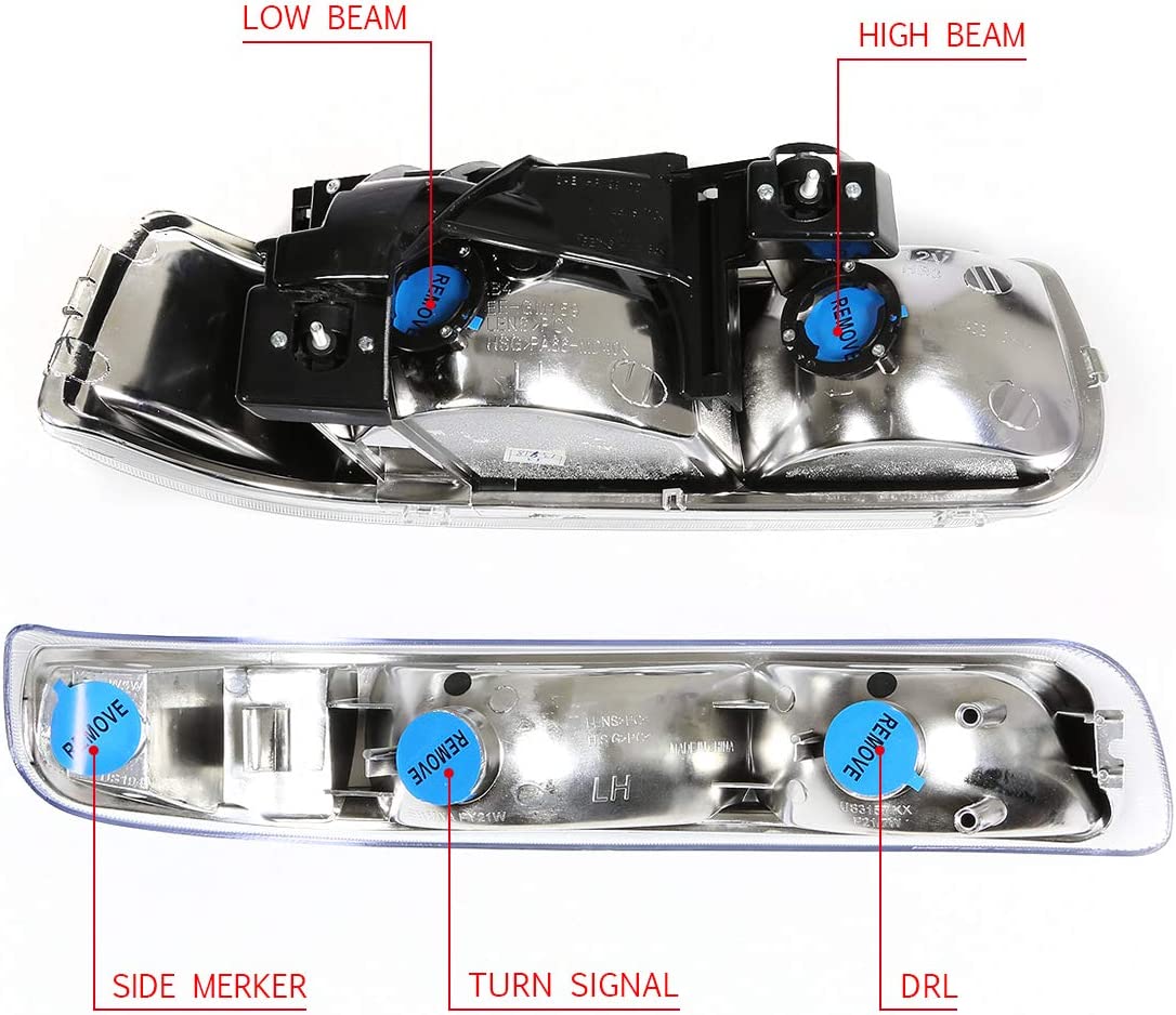 Clear headlight reflectors (99 - 02 Silverado 1500 00 - 06 chevy Tahoe)