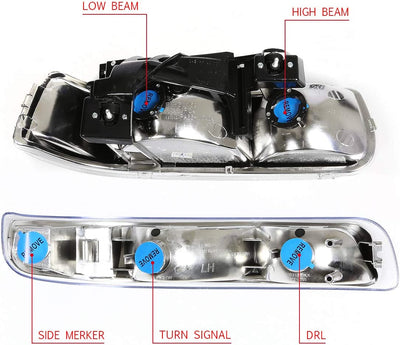 Clear headlight reflectors (99 - 02 Silverado 1500 00 - 06 chevy Tahoe)