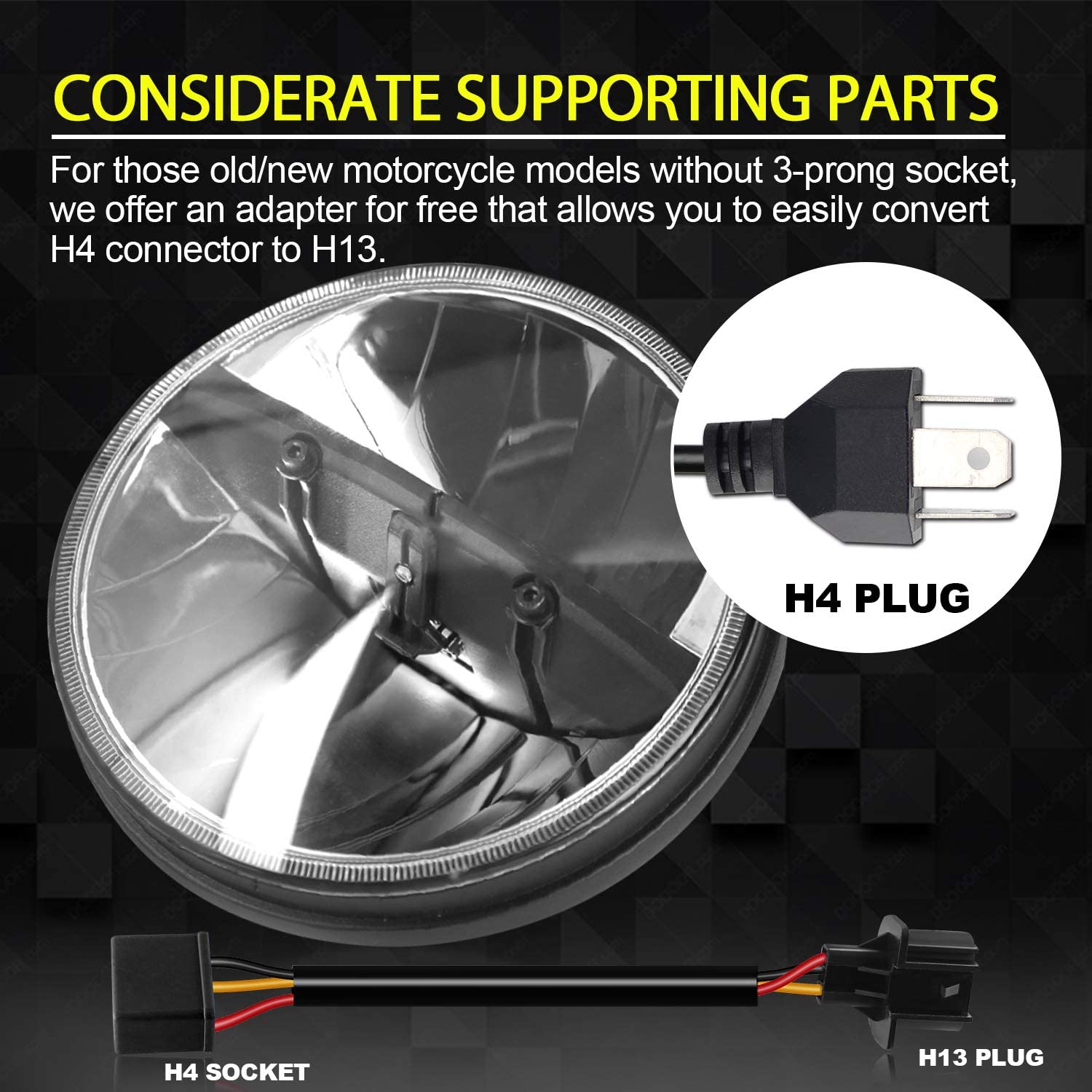 7 Inch LED Headlight Round Dot Approved