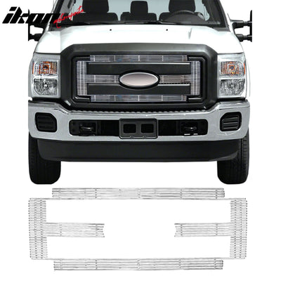 2011-2013 Ford F-250 Super Duty Billet Chrome Grille Stainless Steel