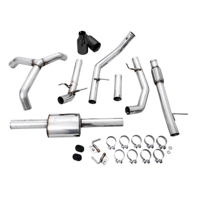 AWE Tuning 4th Gen GM 1500 5.3L 0FG Catback Split Rear Exit (Flat Bumper) - Dual Diamond Tips