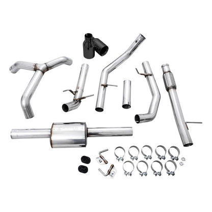 AWE Tuning 4th Gen GM 1500 5.3L 0FG Catback Split Rear Exit (Flat Bumper) - Dual Diamond Tips