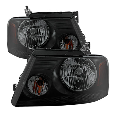 SPYDER Xtune Ford F150 04-08 Amber Crystal Headlights Black Smoked HD-JH-FF15004-AM-BSM 9030338