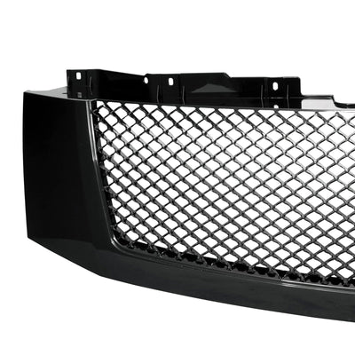 2007-2014 Cadillac Escalade Mesh Style Front Bumper Grille Black ABS