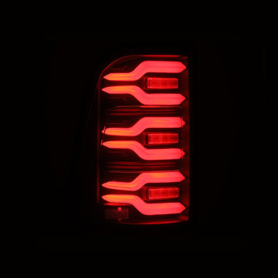 AlphaRex 19-21 Dodge Ram 1500 Luxx-Series LED Tail Lights Black w/Activ Light/Seq Signal 640040 *Discontinued