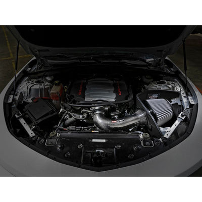 aFe 19-21 GM Trucks 5.3L/6.2L Track Series Carbon Fiber Cold Air Intake System W/ Pro Dry S Filters