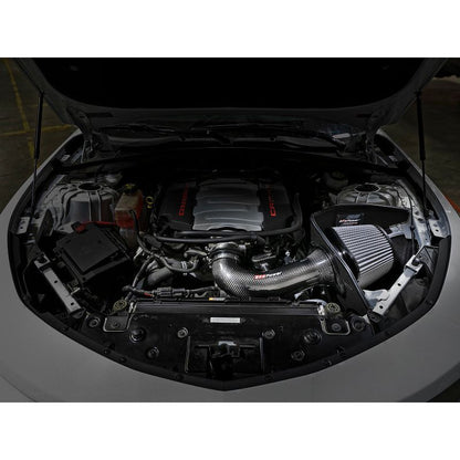 aFe 19-21 GM Trucks 5.3L/6.2L Track Series Carbon Fiber Cold Air Intake System W/ Pro Dry S Filters
