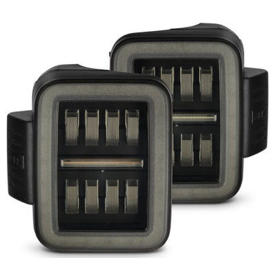 AlphaRex 19-24 Jeep Gladiator JT Nova-Series Prismatic LED Tail Lights - Alpha-Black 602050 *Discontinued