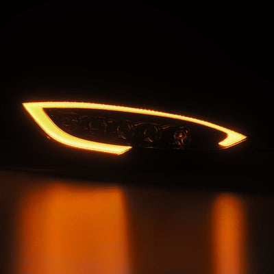 AlphaRex 12-21 Tesla Model S NOVA LED Proj Headlights Alpha-Black w/Actv Light & Seq.Sig / SB DRL 880878 *Discontinued