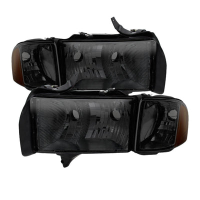 SPYDER Xtune Dodge Ram Sport Model Only 1999-2002 OEM Headlights Smoked HD-JH-DR99-SP-SM 9032172