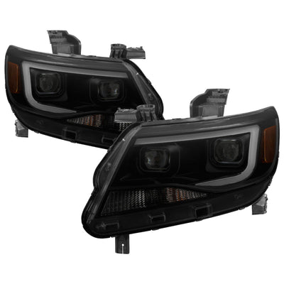 SPYDER xTune Chevy Colorado 15-17 HalogenOnly Projector Headlights - Black Smoked PRO-JH-CCO04-LBDRL-BSM 9039300