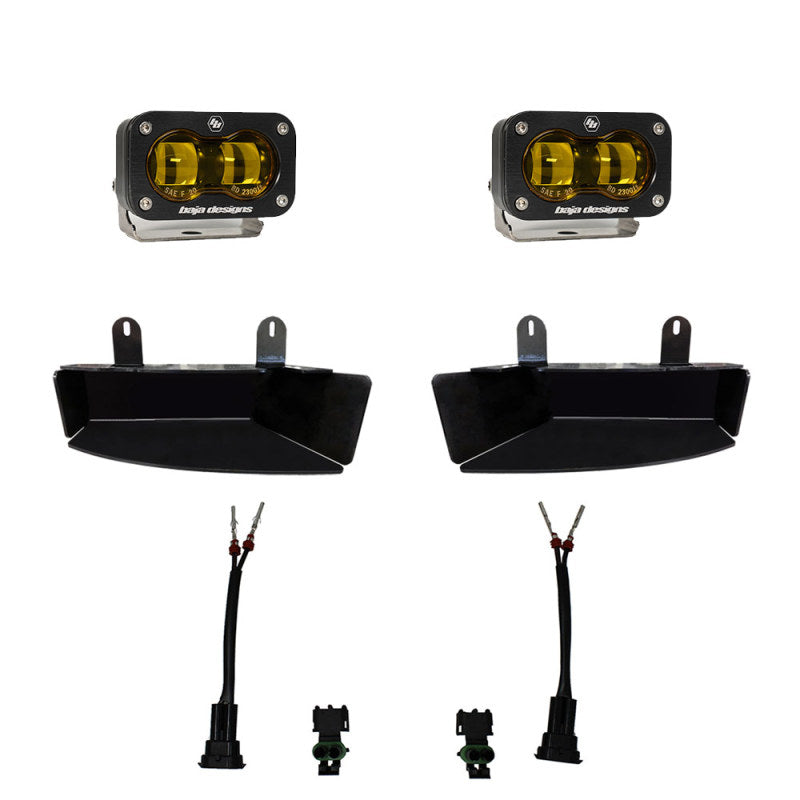 Baja Designs Dodge, Ram S2 SAE Fog Pocket Light Kit - Amber
