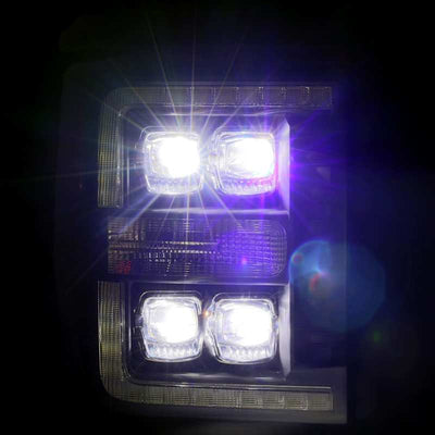 AlphaRex 11-16 Ford Super Duty NOVA-Series LED Projector Headlights Chrome
