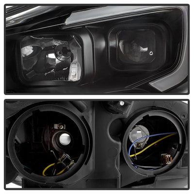 SPYDER xTune 13-16 Ford Escape LED Light Bar Halogen Projector Headlights - Black (PRO-JH-FESCA13-LB-BK) 9042904