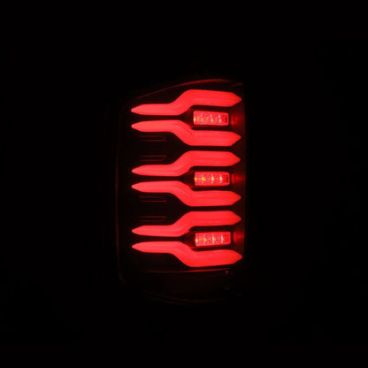 AlphaRex 14-18 Chevrolet Silverado 1500 / 15-19 Silverado 2500HD/3500HD / 15-19 GMC Sierra 3500HD Dually LUXX-Series LED Tail Lights Black