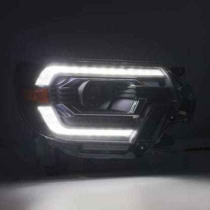AlphaRex 12-15 Toyota Tacoma LUXX-Series LED Projector Headlights Black