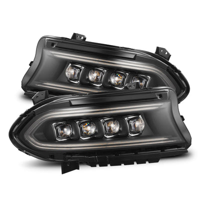 AlphaRex 15-23 Dodge Charger NOVA-Series LED Proj Headlights Blk w/Activtn Light & Seq.Sig / SB DRL 880499 *Discontinued