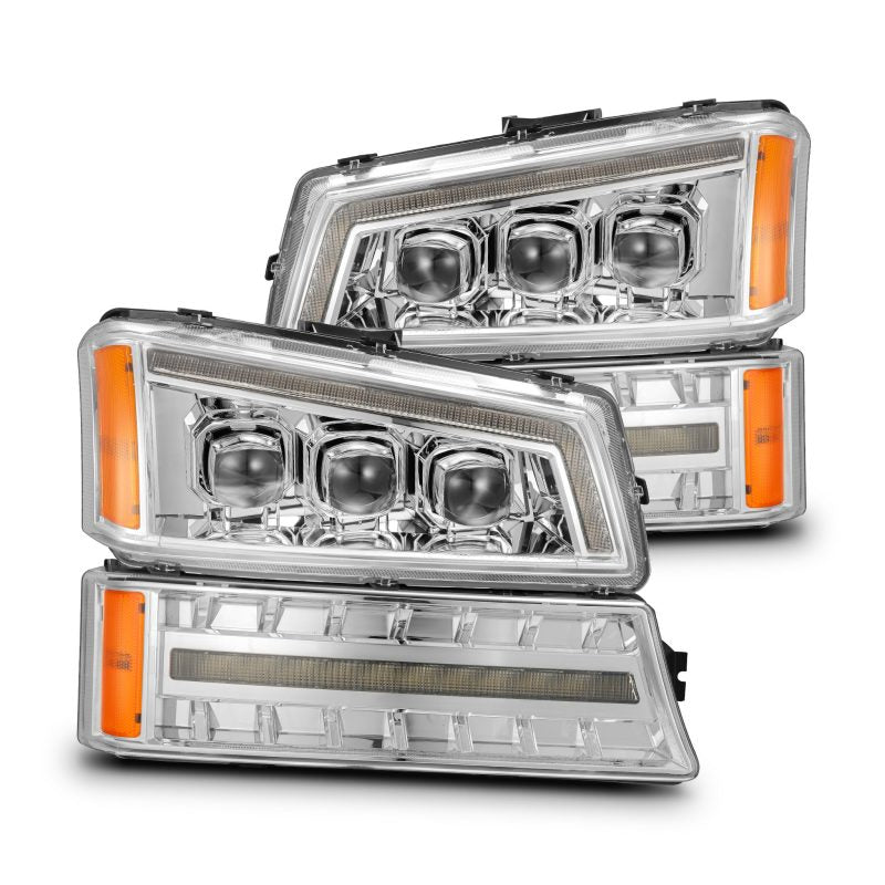 AlphaRex 03-06 Chevrolet Silverado/02-06 Avalanche  NOVA-Series LED Projector Headlights Chrome