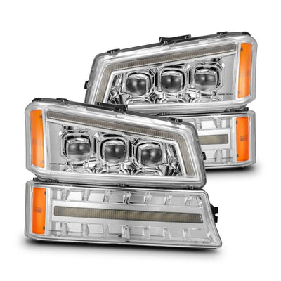 AlphaRex 03-06 Chevy Silverado 1500/2500HD/3500HD/Avalanche Chrome NOVA LED Proj Headlights 880255 *Discontinued
