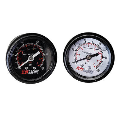 BLOX Racing Liquid-Filled Fuel Pressure Gauge 0-100psi (Black Face) BXGA-00125-BK