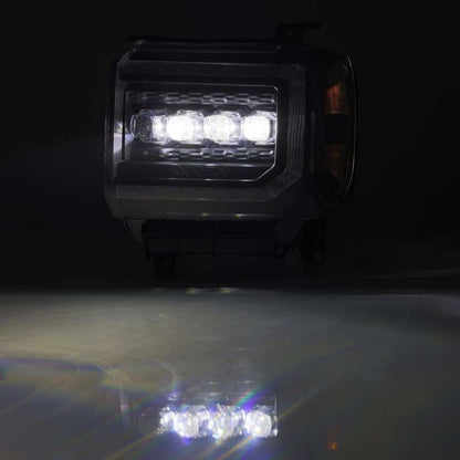 AlphaRex 14-18 GMC Sierra NOVA-Series LED Projector Headlights Black