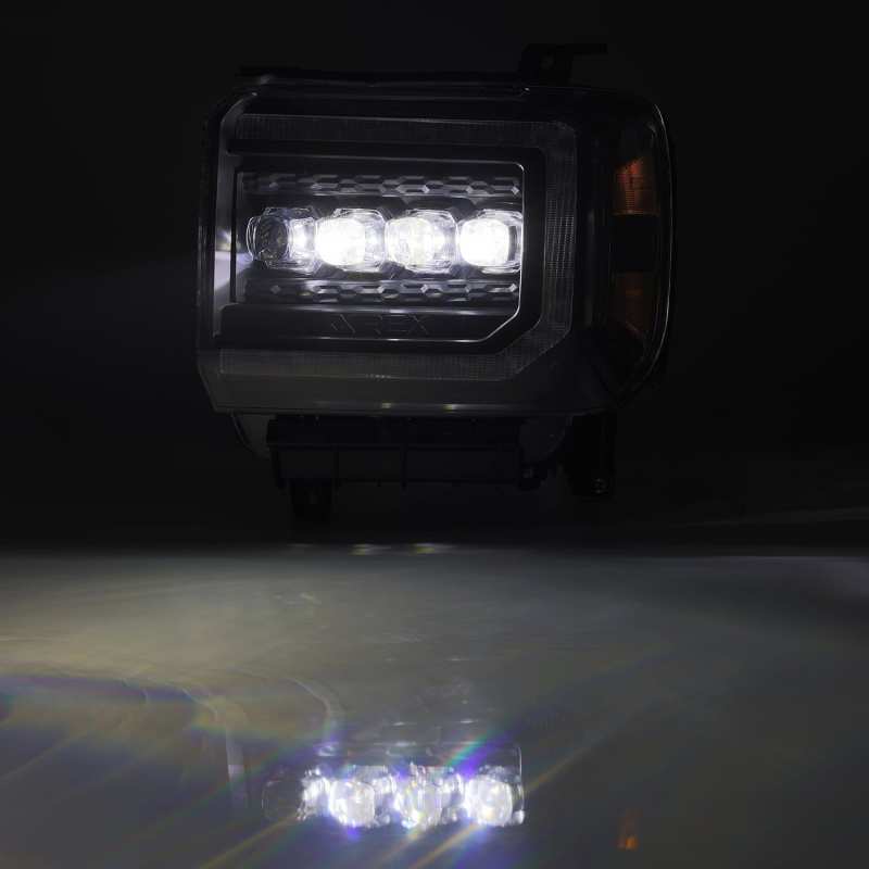 AlphaRex 14-18 GMC Sierra NOVA-Series LED Projector Headlights Black