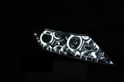 Anzo 2011-2013 Kia Optima Projector Headlights w/ Halo Chrome (CCFL)