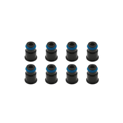 BLOX Racing 14mm Adapter Top (1/2in) w/Viton O-Ring & Retaining Clip (Set of 8) BXEF-AT-14S-8