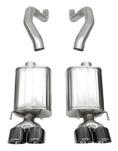 Corsa 06-13 Chevy Corvette C6 Z06 7.0L / 09-13 ZR1 6.2L Black PVD AxleBack Exhaust w/4.5in Twin Tips 21077BLK