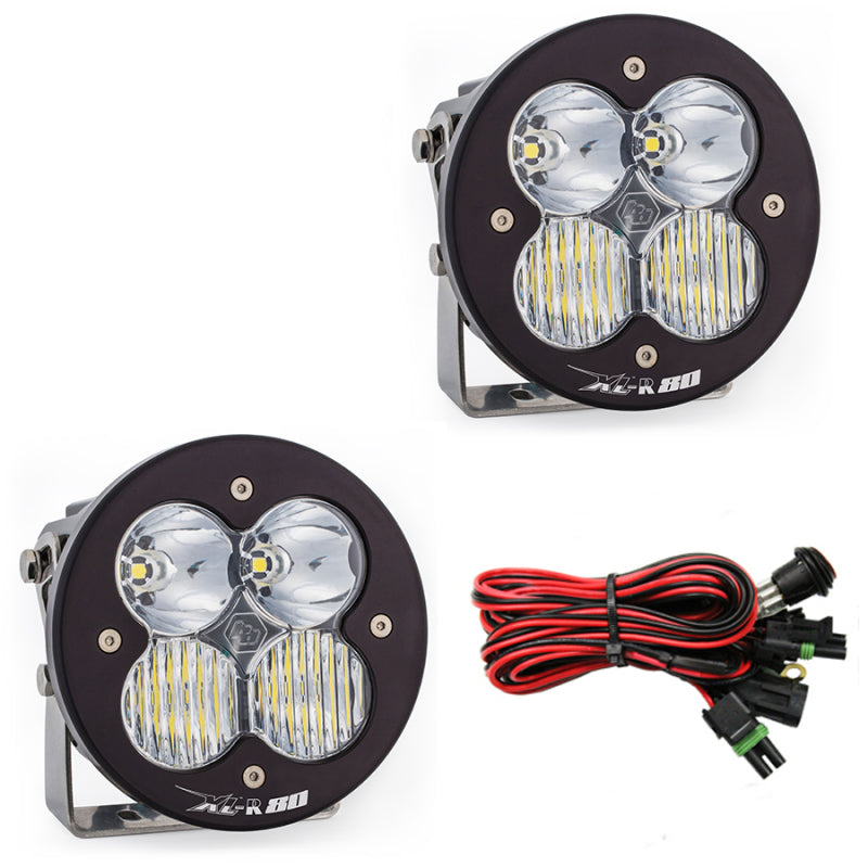 Baja Designs XL R 80 Series Driving Combo Pattern Pair LED Light Pods - Clear