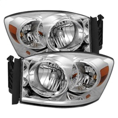 SPYDER Xtune Dodge Ram 1500 06-08 / Ram 2500/3500 06-09 Amber Crystal Headlights Chrome HD-JH-DR06-AM-C 9022913