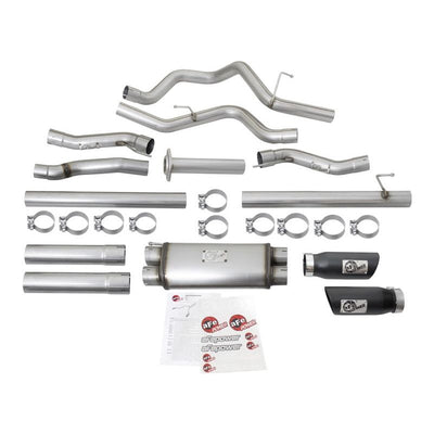 aFe MACHForce XP 3in 409-SS Exhaust Cat-Back 2017 Ford F-150 Raptor V6-3.5L (tt) w/ Black Tip